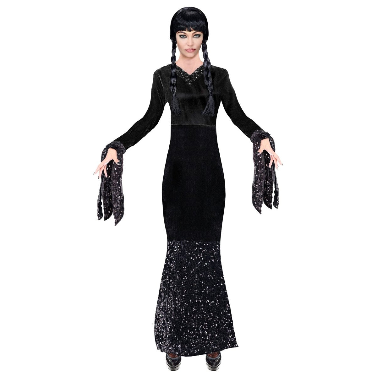 Halloween Jurk Zwart Dames Lang