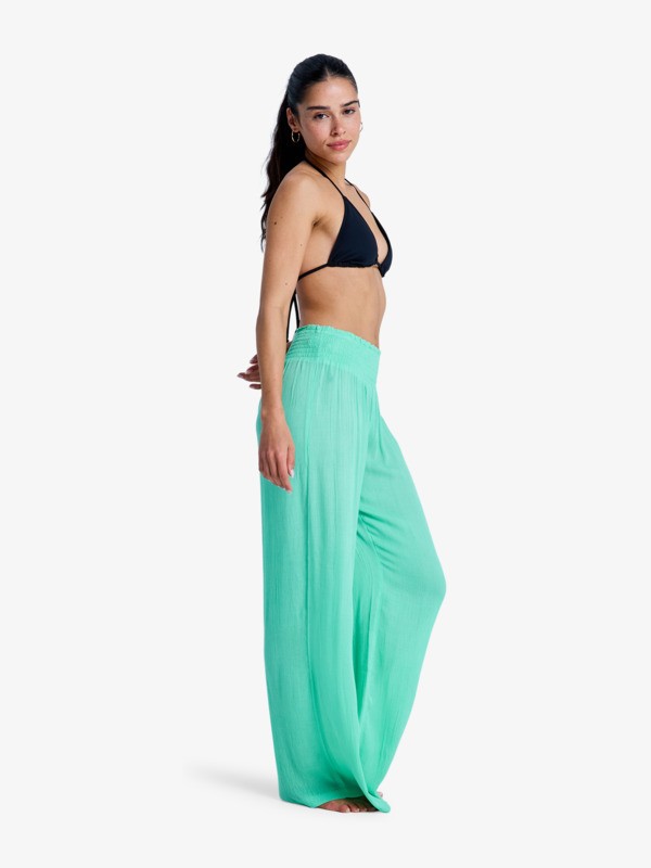 Along The Sunset Pantalon léger Vert Femme
