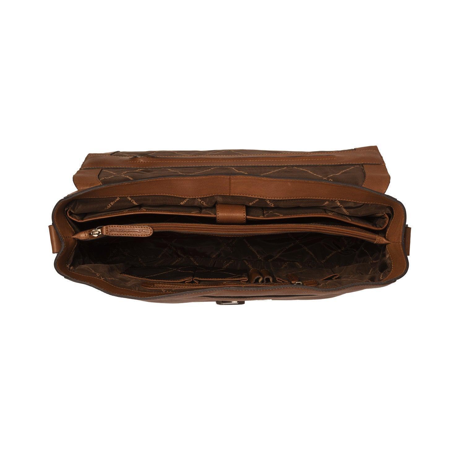 The Chesterfield - Iowa - Leren Laptoptas - Cognac