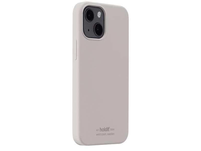 Holdit Back Cover Silicone iPhone 13 mini Taupe Moderne Handyhülle aus ultradünnem und griffigem Silikon für das  Apple iPhone 13 mini