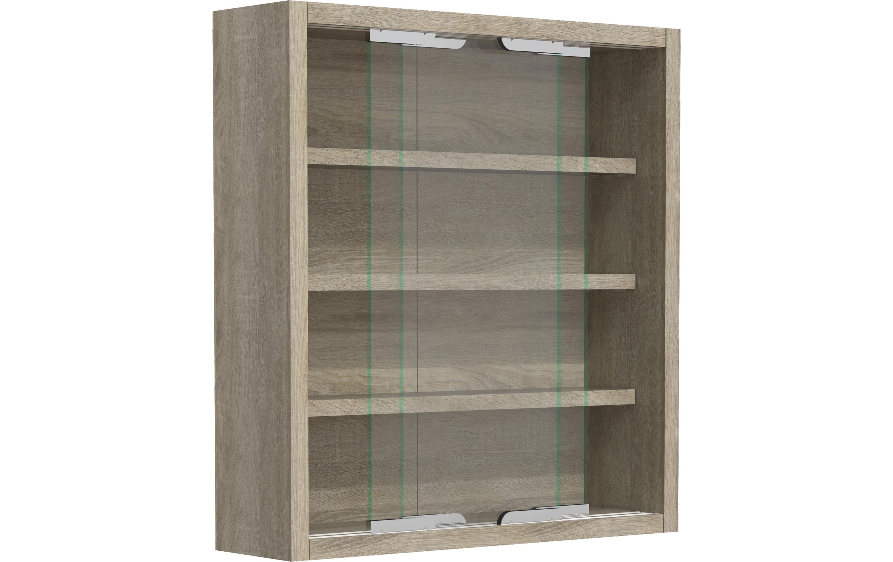 Vitrine Agisa S 37 x 40 cm, EicheHängevitrine für die Wandmontage