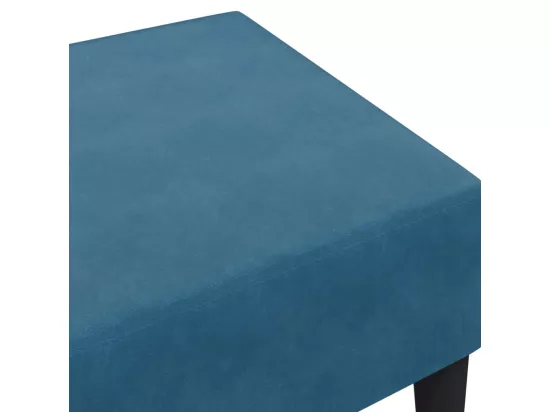 Repose-pied bleu 77x55x31 cm velours