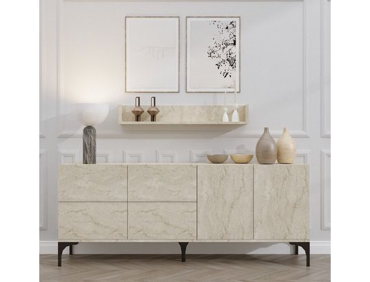 CONCEPT1 - Bahut Stella travertin 180 x 40 x 55cm
