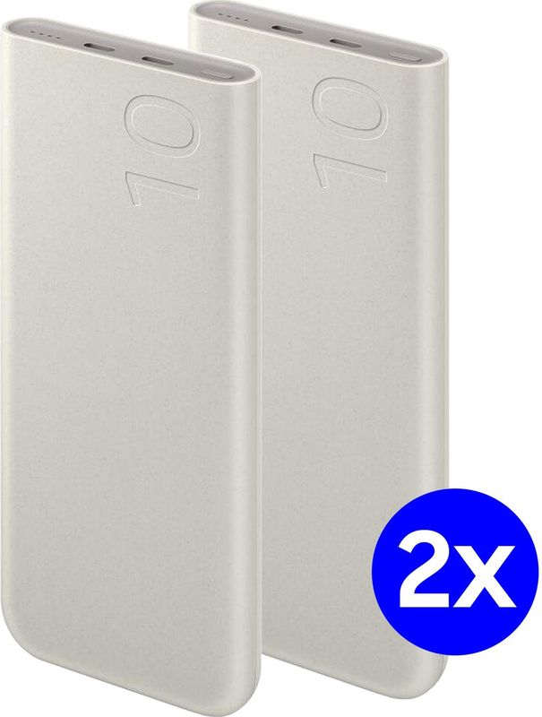 Samsung - 25W Fast Charge Duo - Powerbank - 10.000 mAh - Duo Pack - Beige