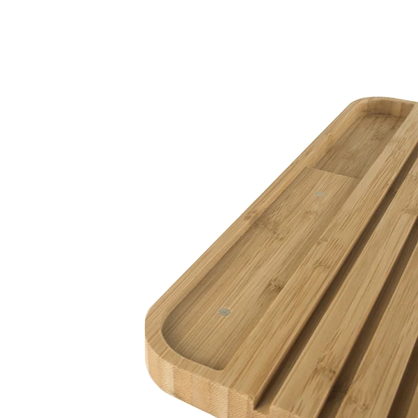 Set planche et couteau à pain intégré bambou Pebbly