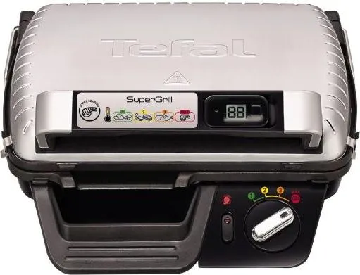 Tefal SuperGrill GC461B34 - Grill - elektrisk - 800 cm2 - sort/ sølv