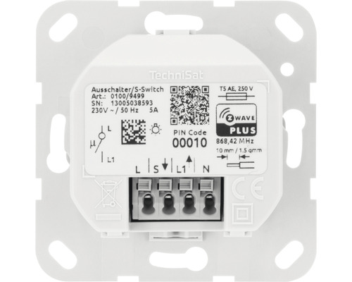 TechniSat schakelinzetstuk met repeaterfunctie geschikt voor Gira Systeem 55 - Compatibel met SMART HOME van hornbach