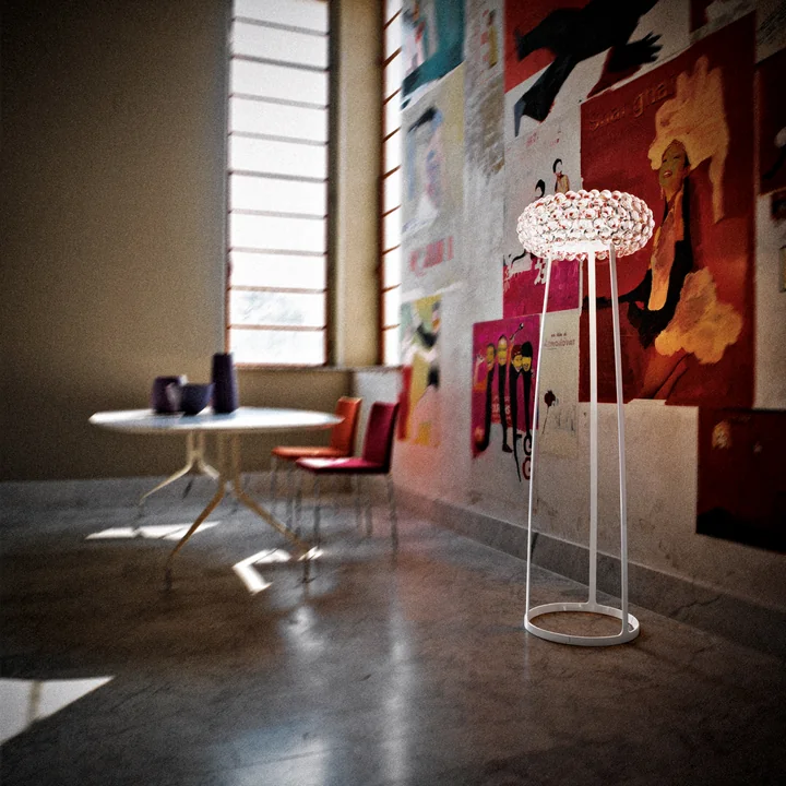 Foscarini - Caboche Plus LED Stehleuchte media, Ø 50 x H 154 cm, transparent
