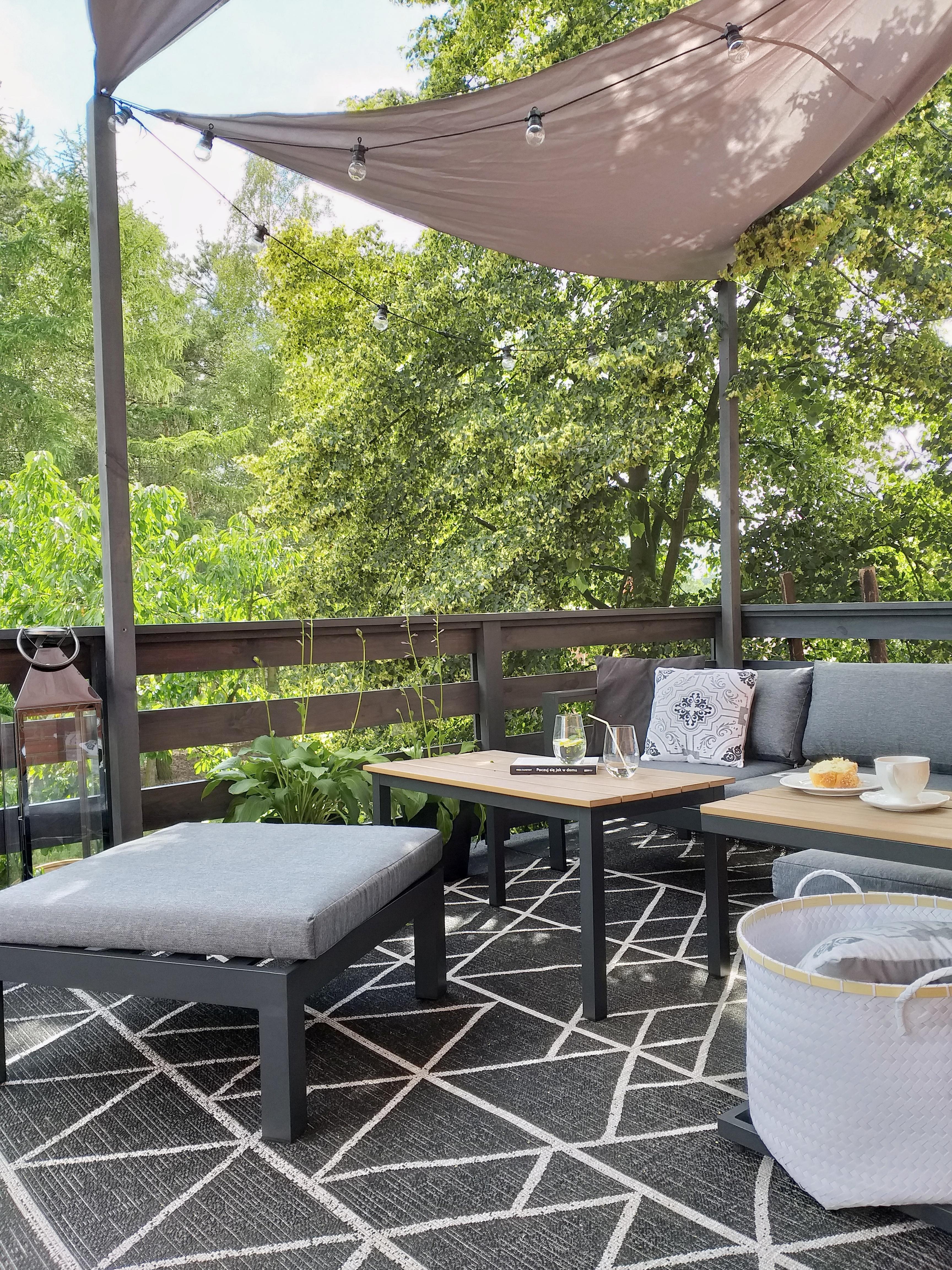 Tuin hoekloungeset met tafel 5-zits MESSINA linkszijdig Metaal Zwart