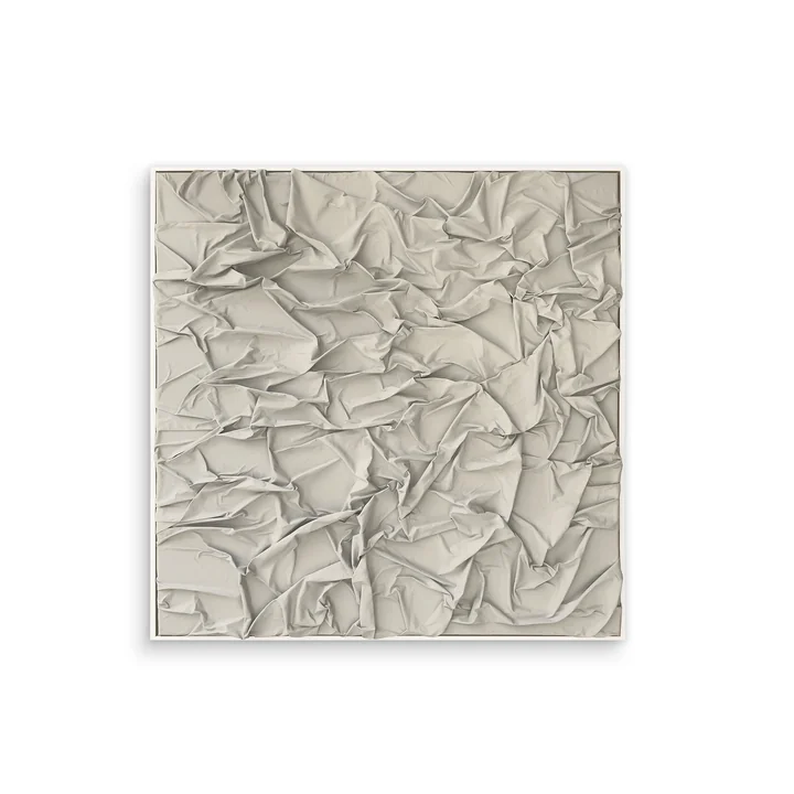 Studio Mykoda - SAHAVA Dune 2, 100 x 100 cm, beige hell / Rahmen weiss