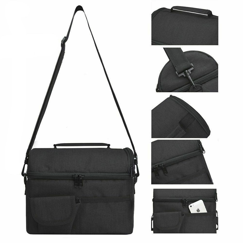 (8L) Faltbare Thermotasche Kühltasche Isoliertasche fürs Picknick - Schwarz