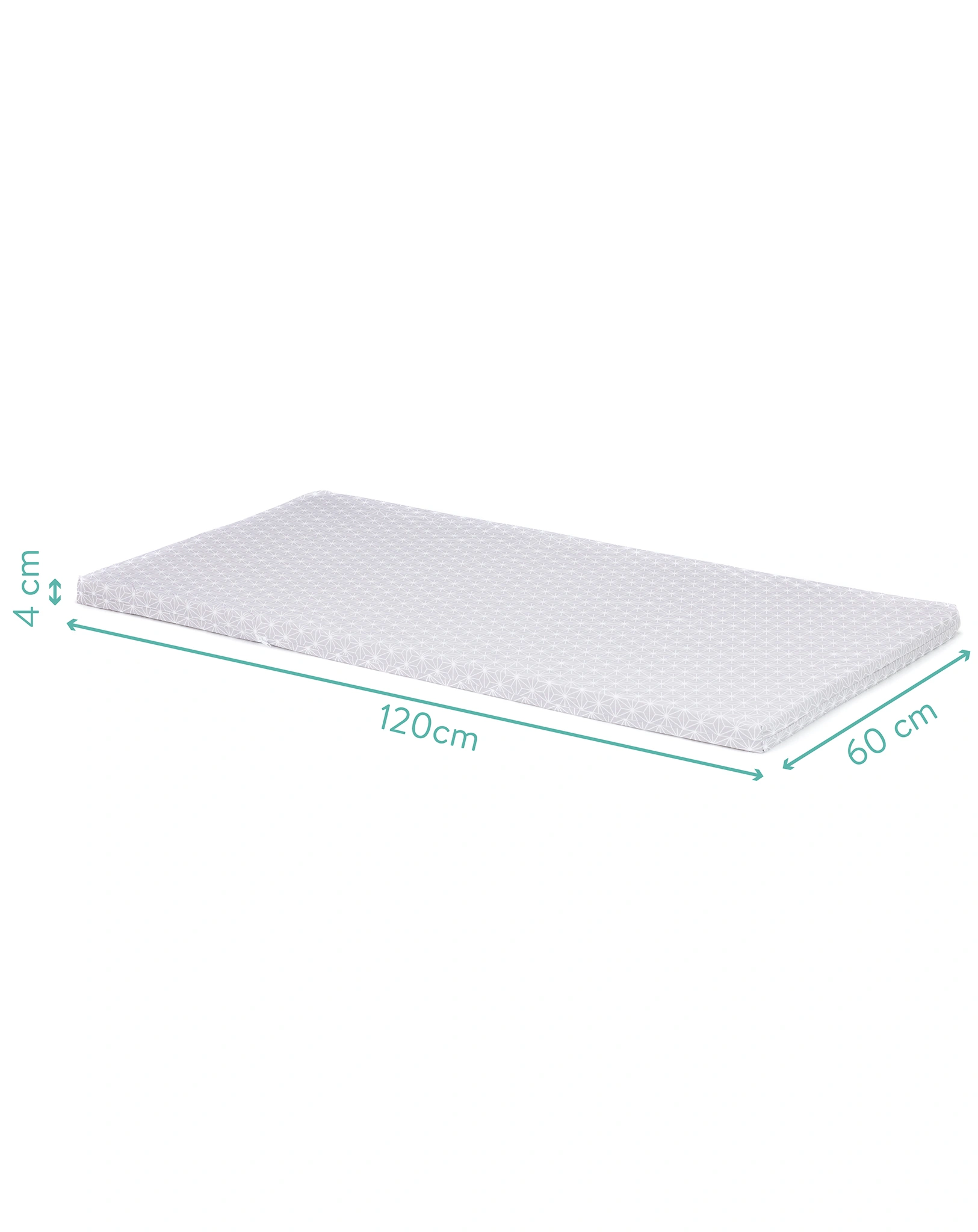 Reisebett-Matratze CUBE (120x60) in grey