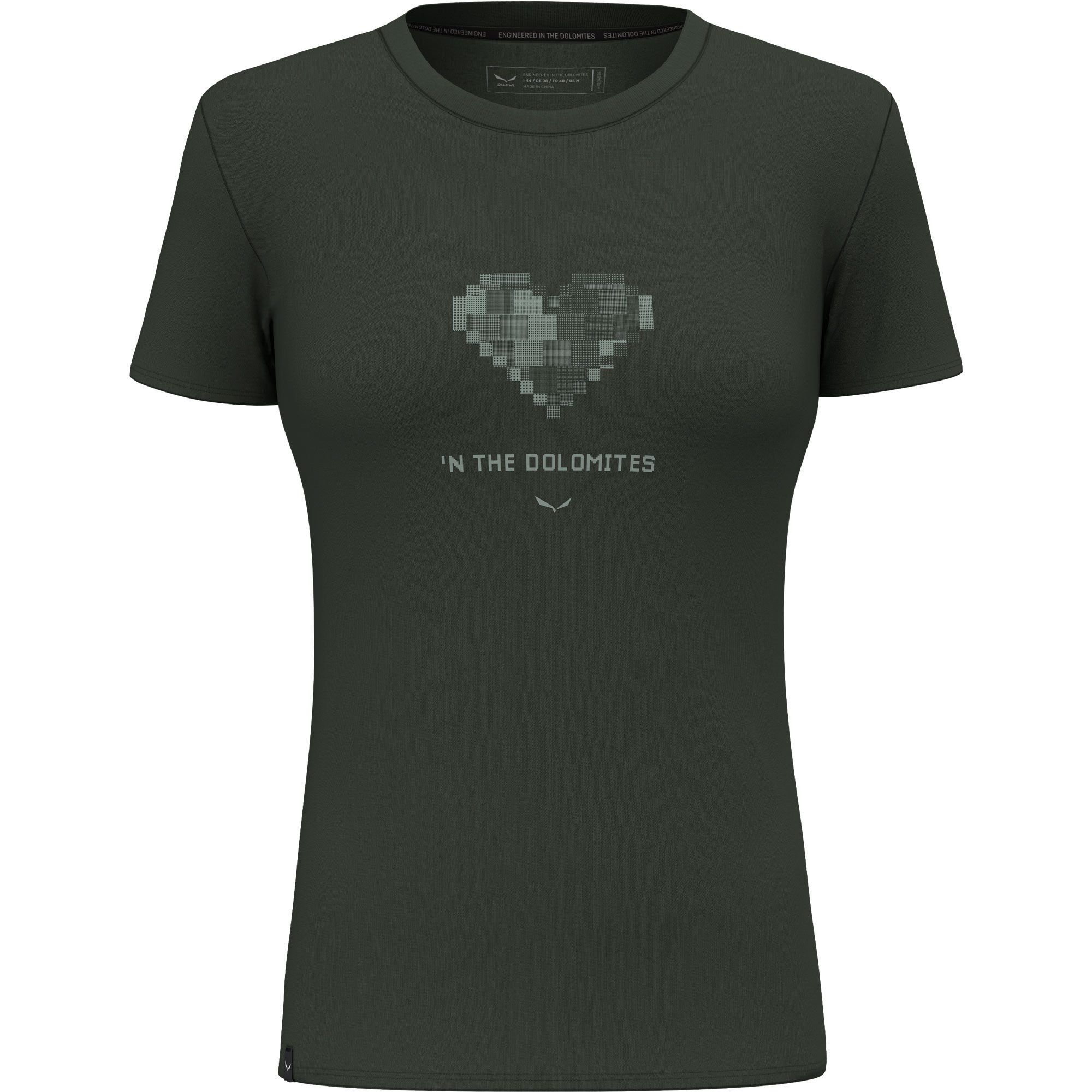SALEWA Pure Heart Dry T-Shirt Damen dark olive
