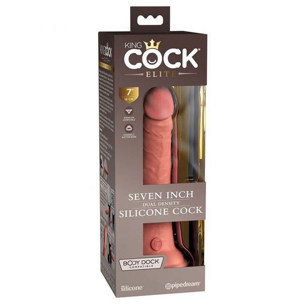 King Cock Elite 7´´ Dual Density Silicone Cock Dildo Dourado