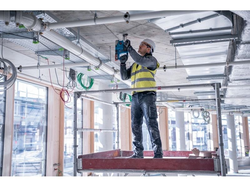 Bosch Professional Bohrhammer GBH 18 V-22 PROFESSIONAL Akkubetriebener Bohr- und Meisselhammer mit SDS-plus-Werkzeugaufnahme