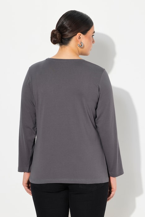 Shirt, Slim, Rundhalsausschnitt, Langarm