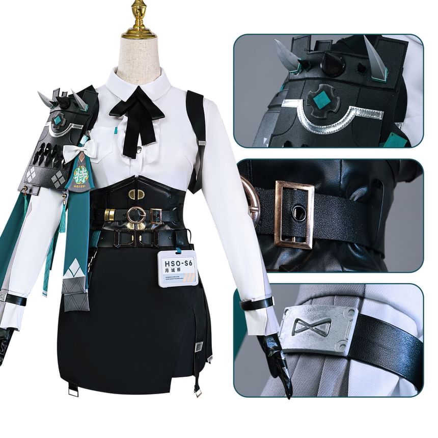 Custaplayu - Zenless Zone Zero Tsukishiro Yanagi Cosplay Kostuumset / Pruik / Schoenen