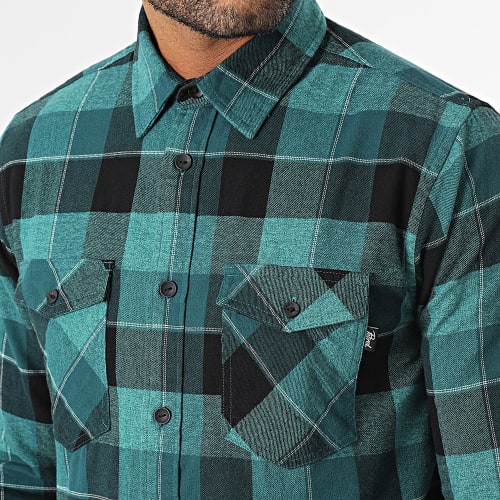 Chemise Manches Longues SIL417 Carreaux Vert