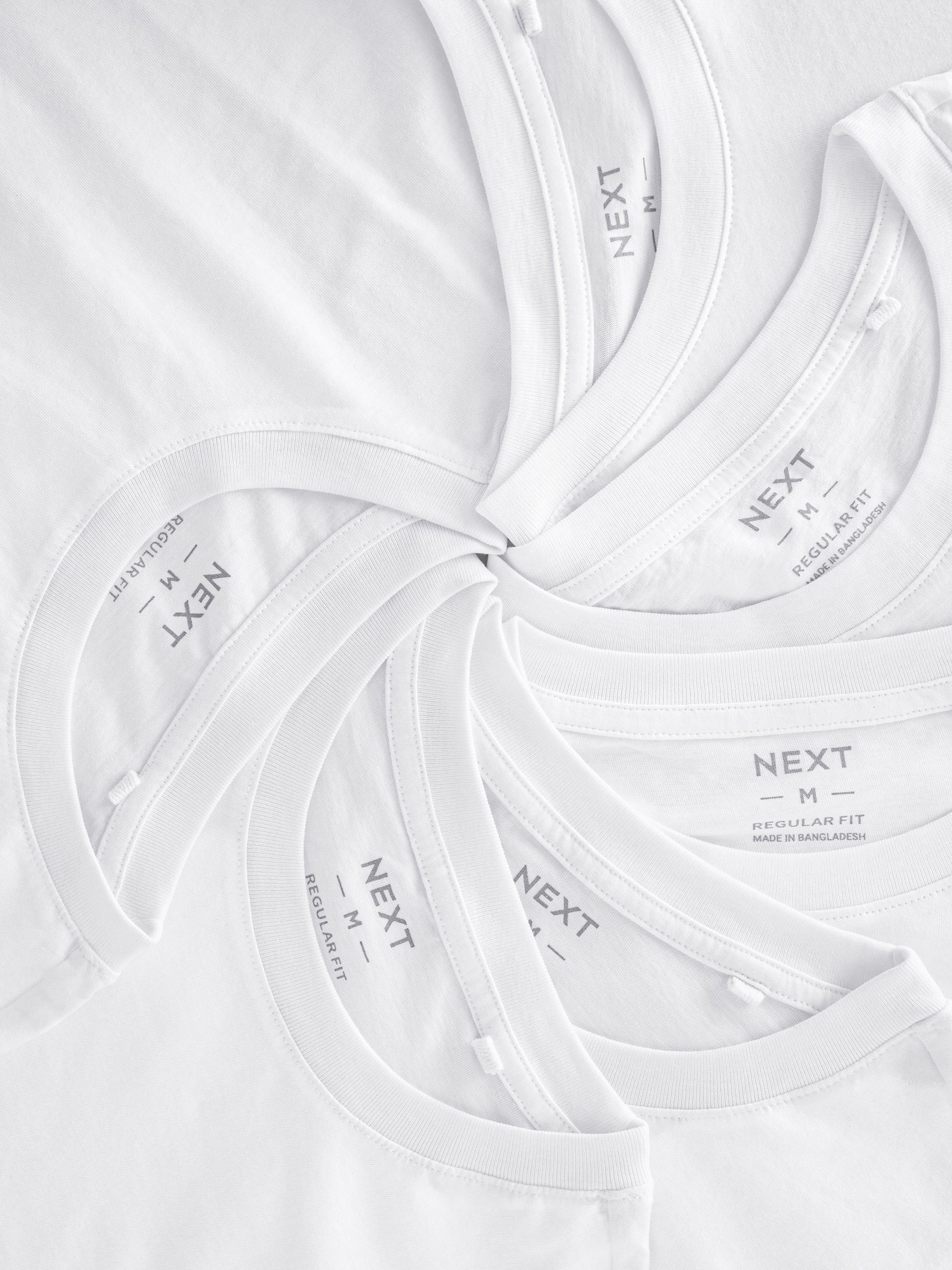 Wit - Normale Pasvorm - Essential katoenen T-shirts verpakking van 6