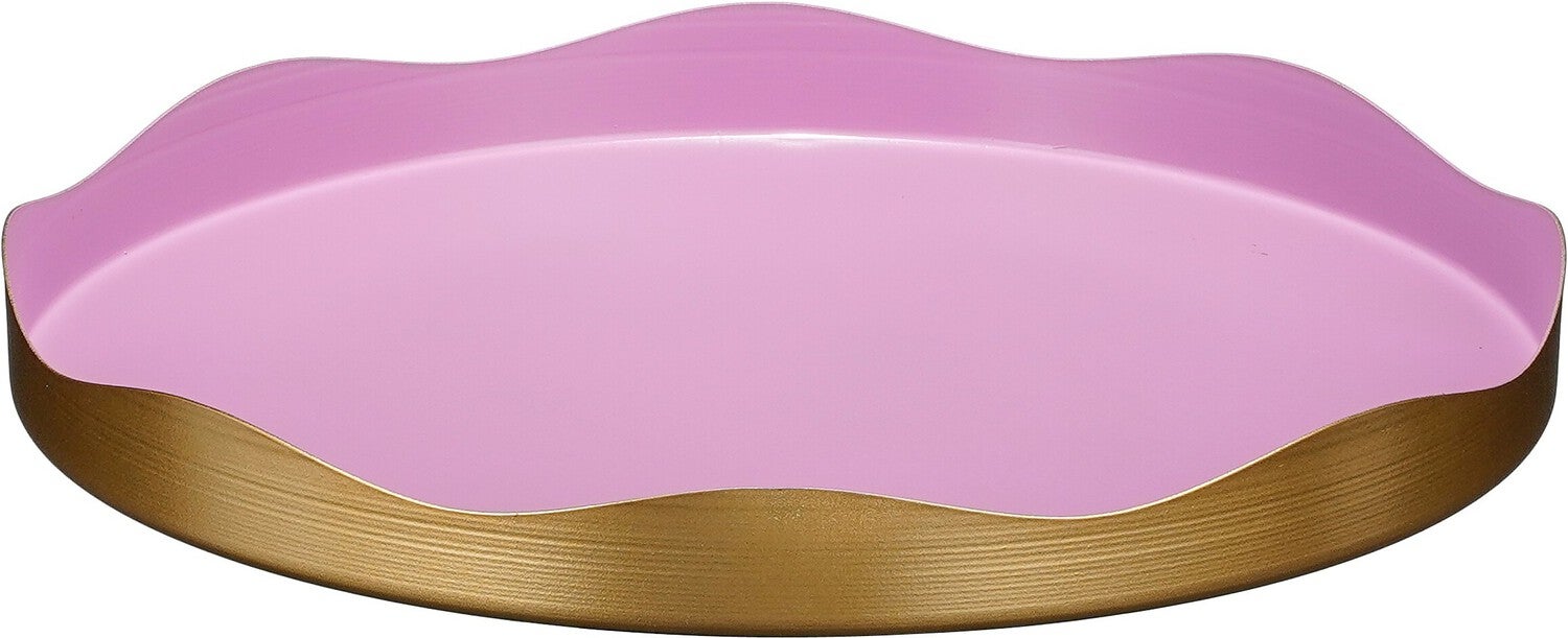 Mica Decorations decoratiebord Sweety roze D 30 H 3 cm