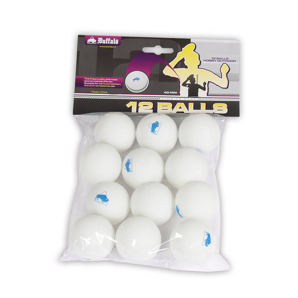 Tafeltennisballen Hobby Outdoor 12st. Tafeltennisballen Hobby Outdoor 12stuks