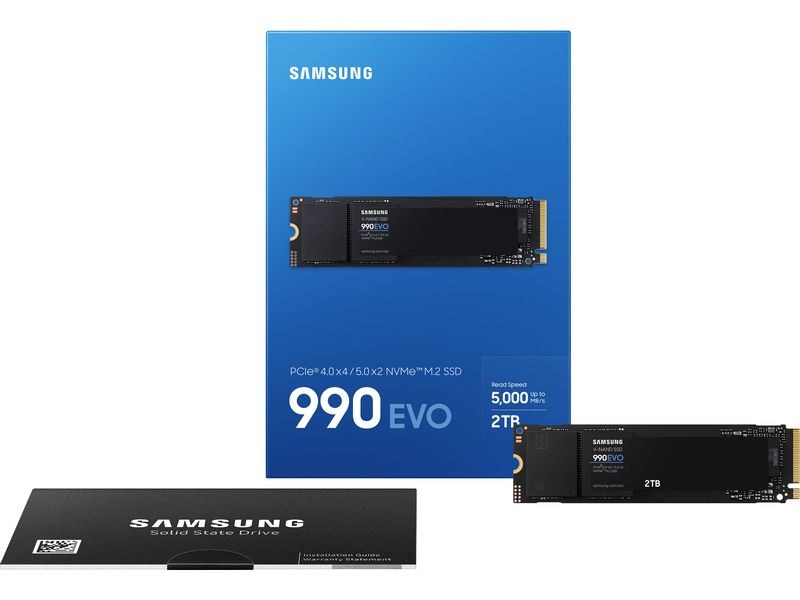 Samsung SSD 990 EVO M.2 2280 NVMe 2000 GB M.2 2280-Solid State Drive mit 2000 GB