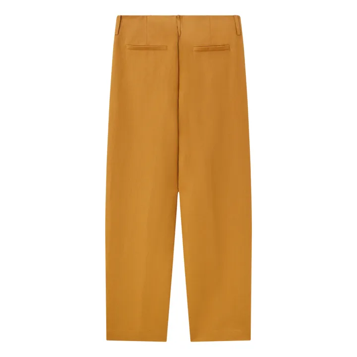 Pomandère Pantalon Droit Coton et Lin | Camel