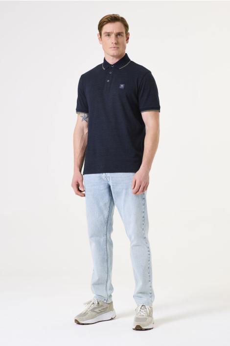 Garcia blauwe heren polo
