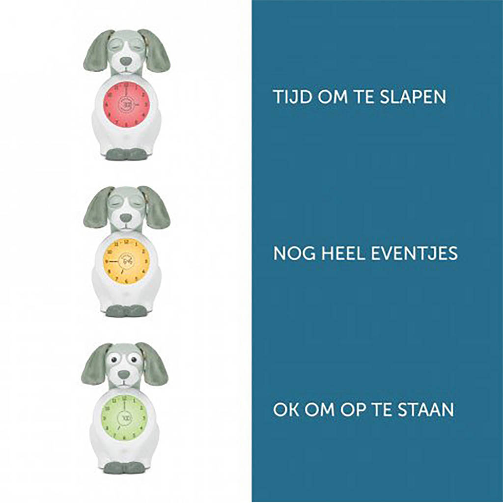 Davy de hond slaaptrainer met uurwerk groen