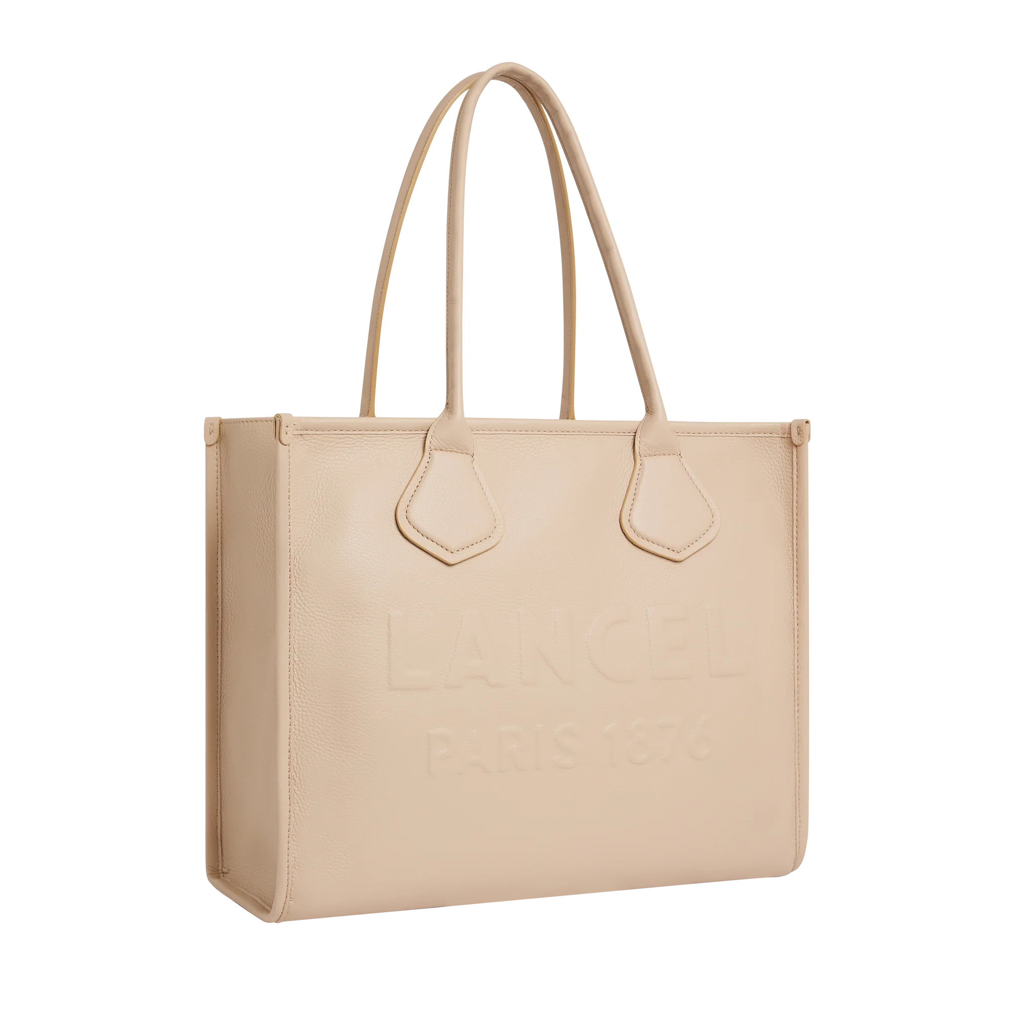 Cabas zippé L Jour de Lancel-Cappuccino
