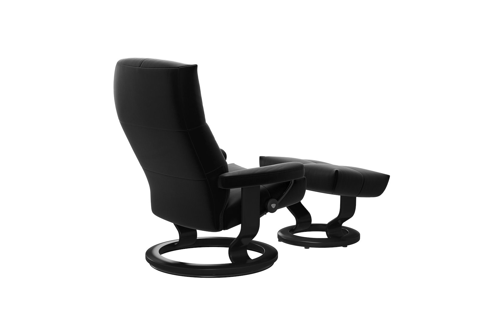David lenestol med krakk Hud Paloma Black - Classic - Sort