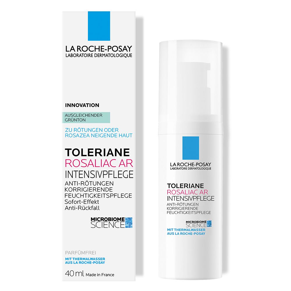 La Roche Posay Toleriane Rosaliac AR Intensivpflege: Leichte Feuchtigkeitspflege mit ausgleichendem Grünton für zu Rötungen und Rosazea neigende Haut