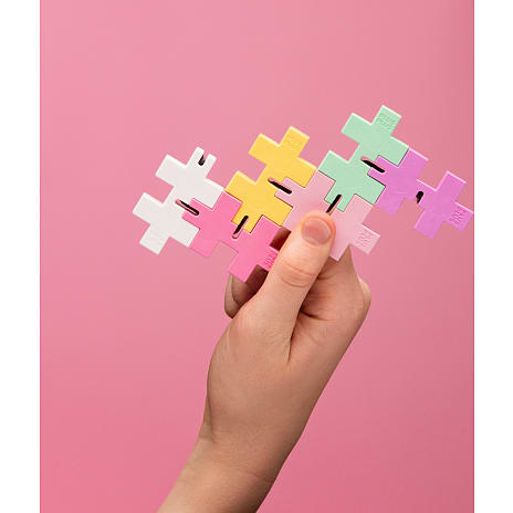 Plus-Plus Hexel Bubblegum - 6 dele