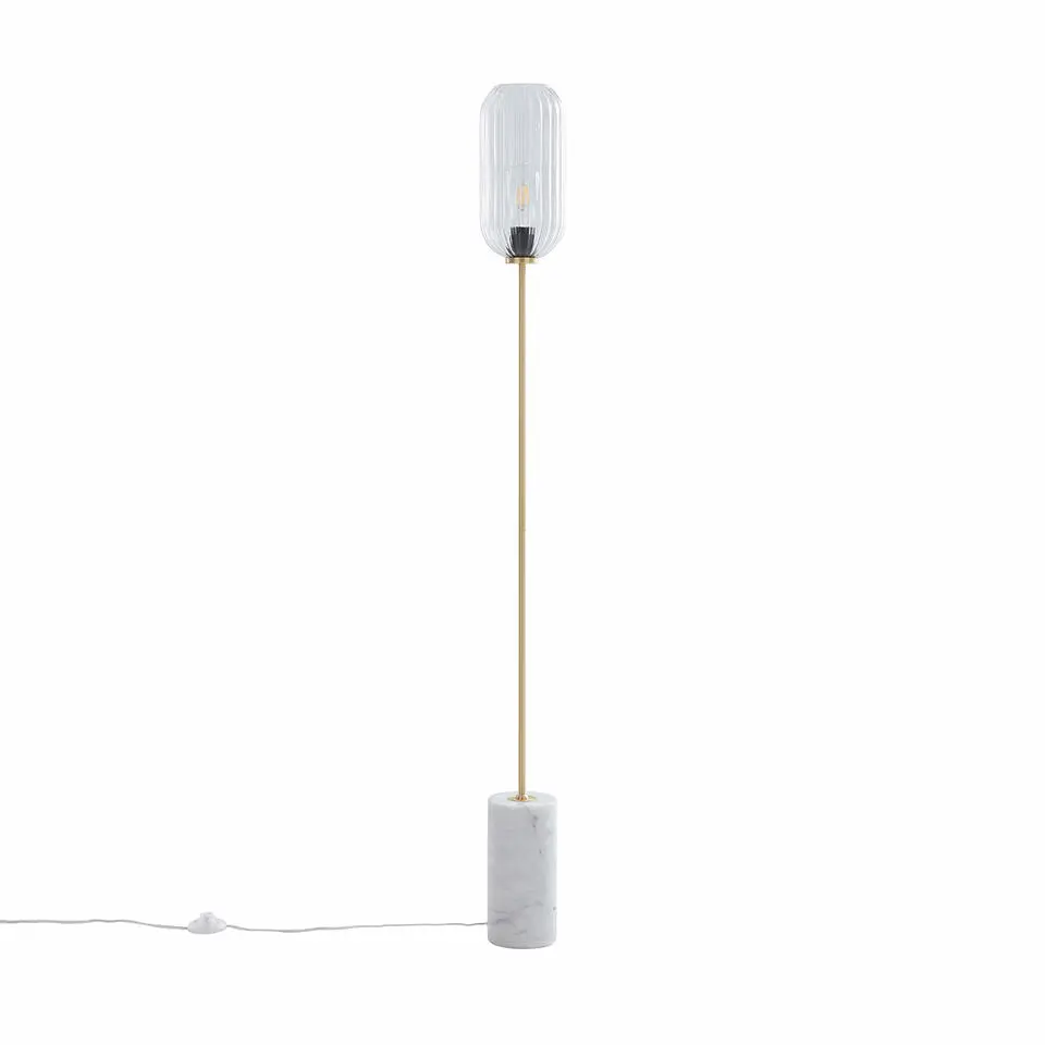 Qazqa vloerlampen rid goudkleurig e27