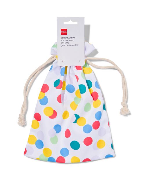 sac cadeau en tissu 28x20 pois