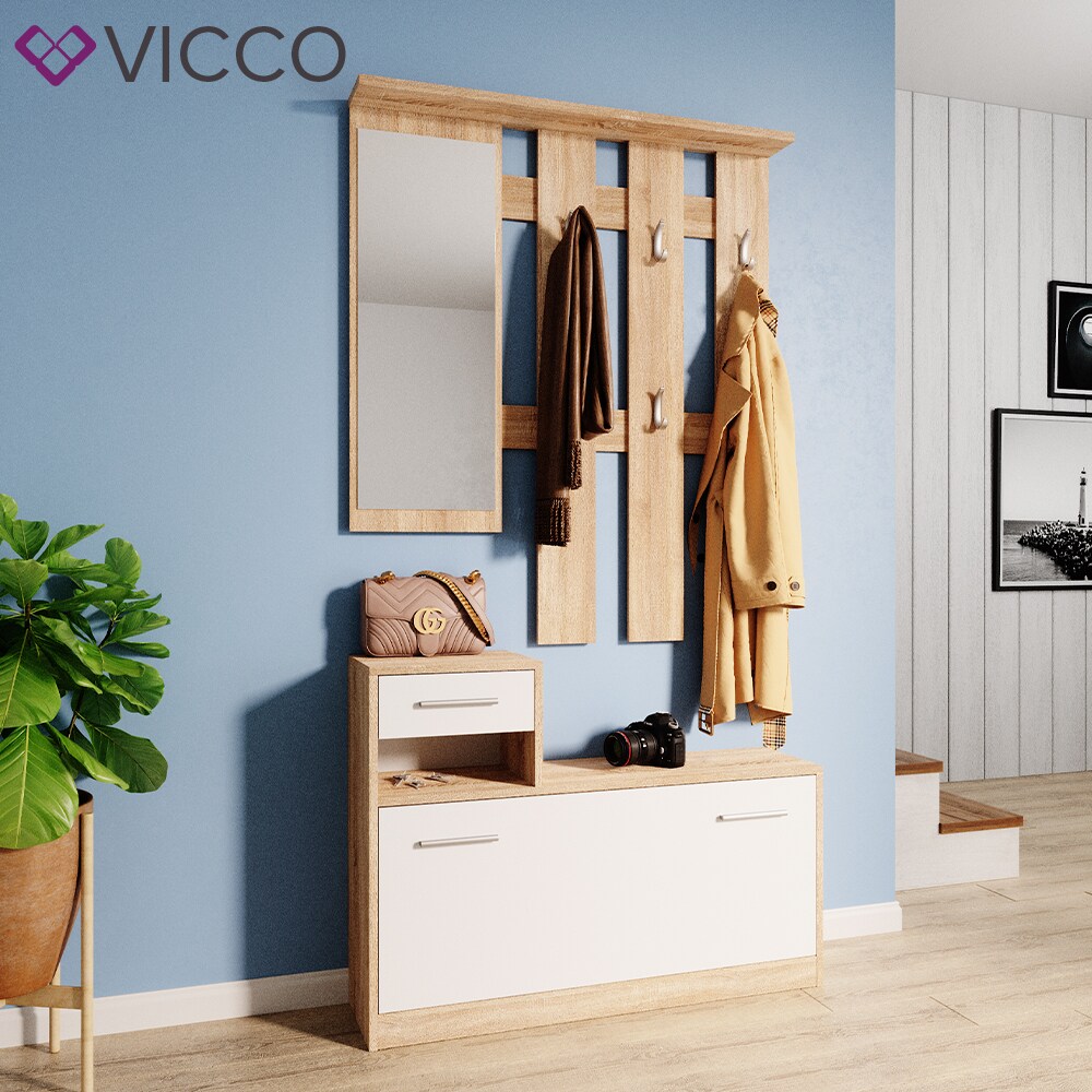 Vicco Flurgarderobe Set Billy sonoma Garderobe Dielengarderobe Kompaktgarderobe