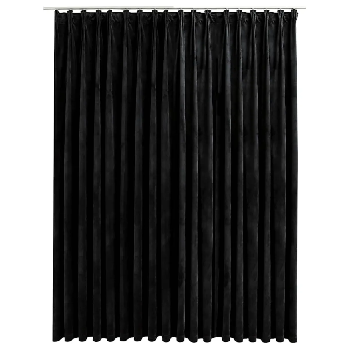 vidaXL Rideau occultant Velours Noir - 290x245 cm
