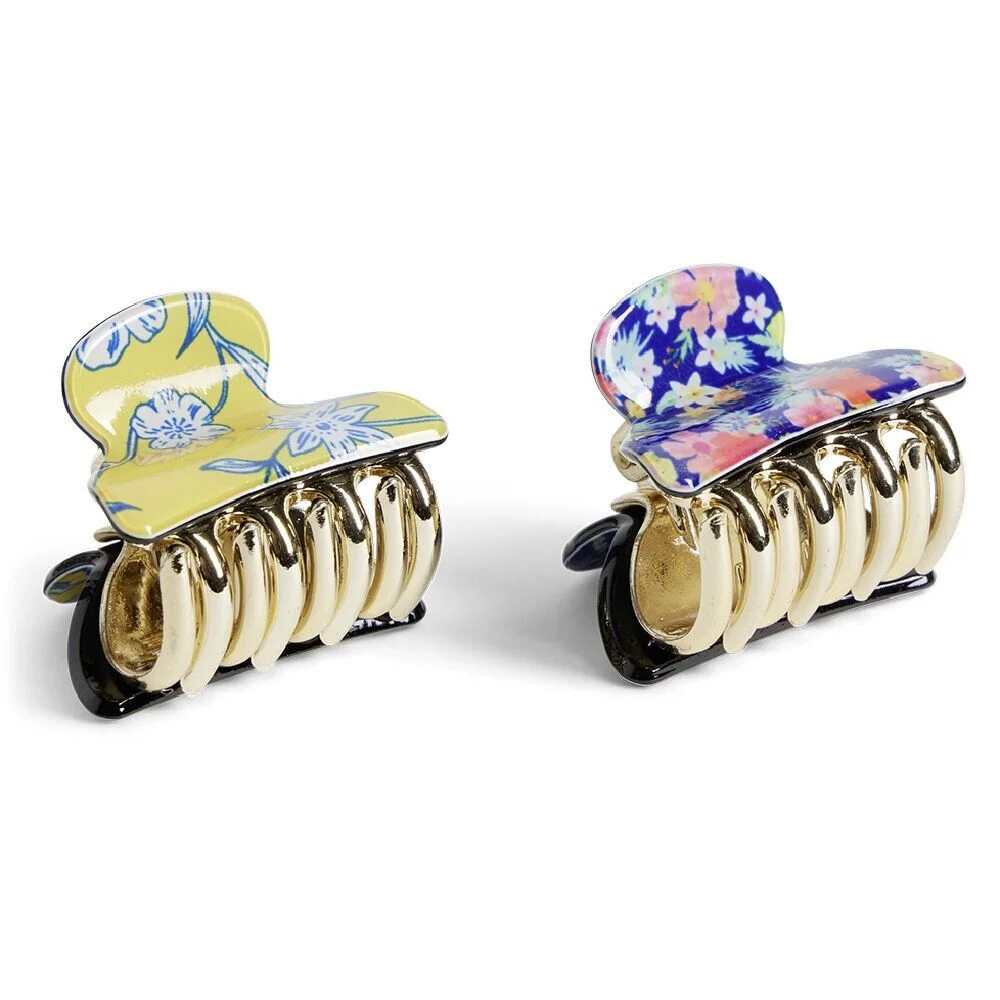 Lot de 2 mini pinces à cheveux motif floral