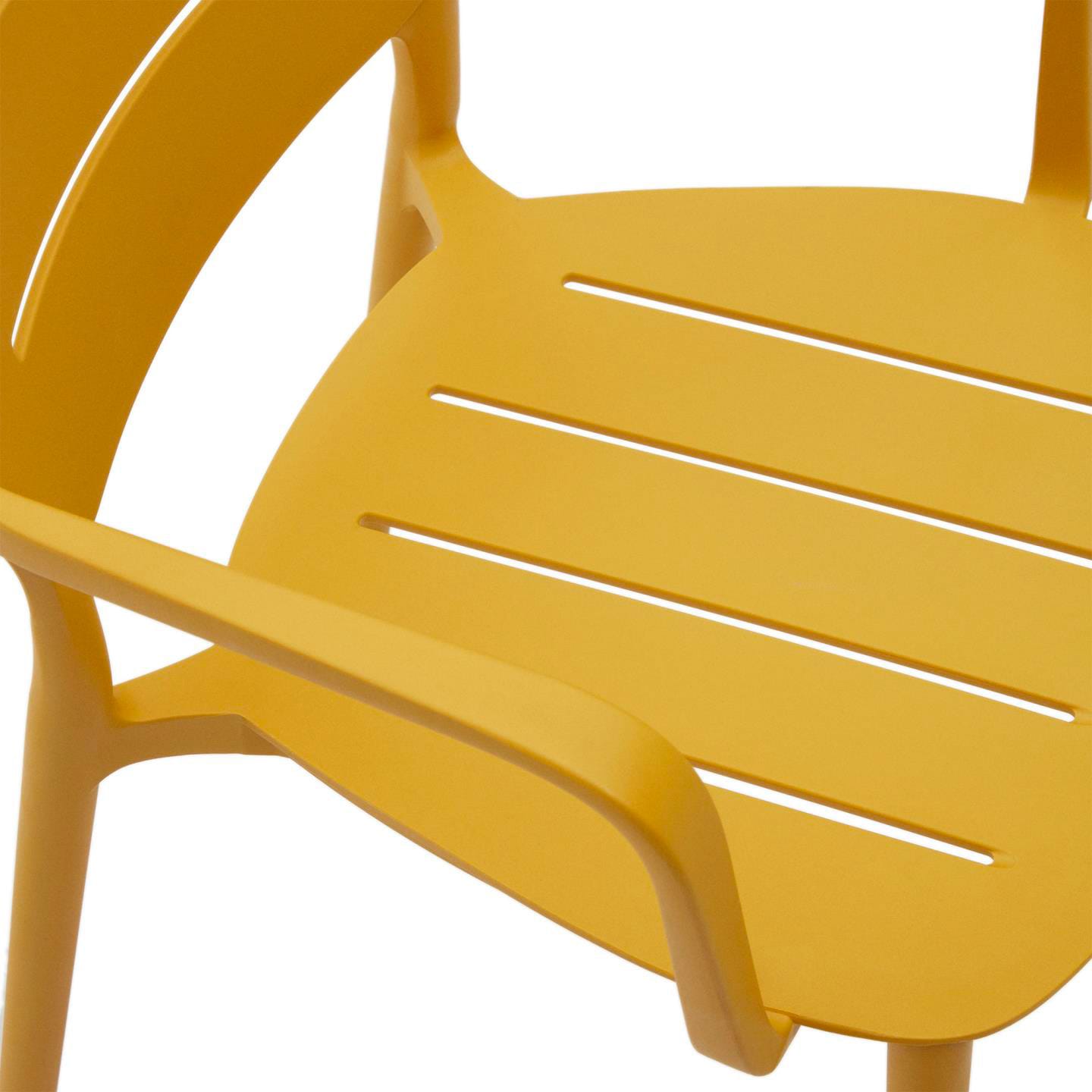 Kave Home Stapelstuhl Garten MORELLA 4er Set senfgelb