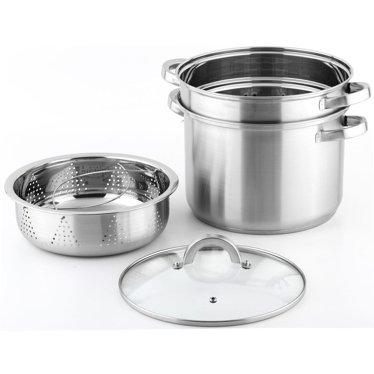 Pastagryte med dampinnsats + dørslag 7,5 liter