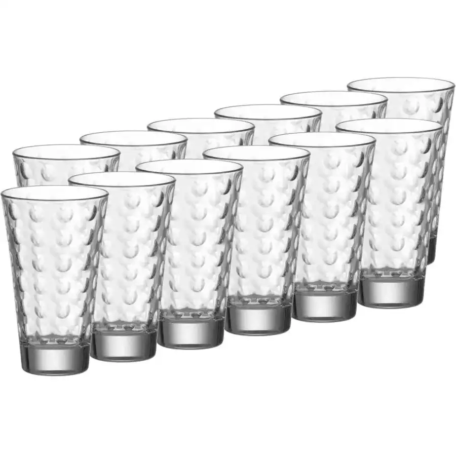Leonardo Trinkgläser Optic 300 ml 12er Set transparent