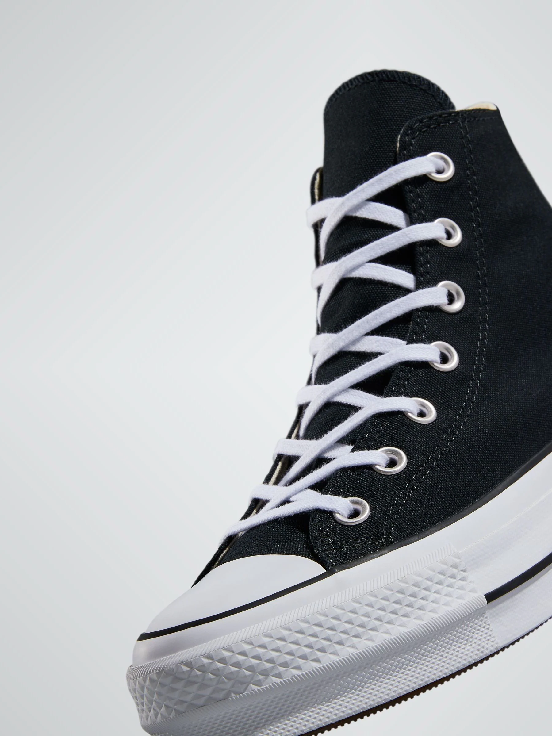 Zwart - Converse Lift - Bleke hoge sneakers met plateauzool