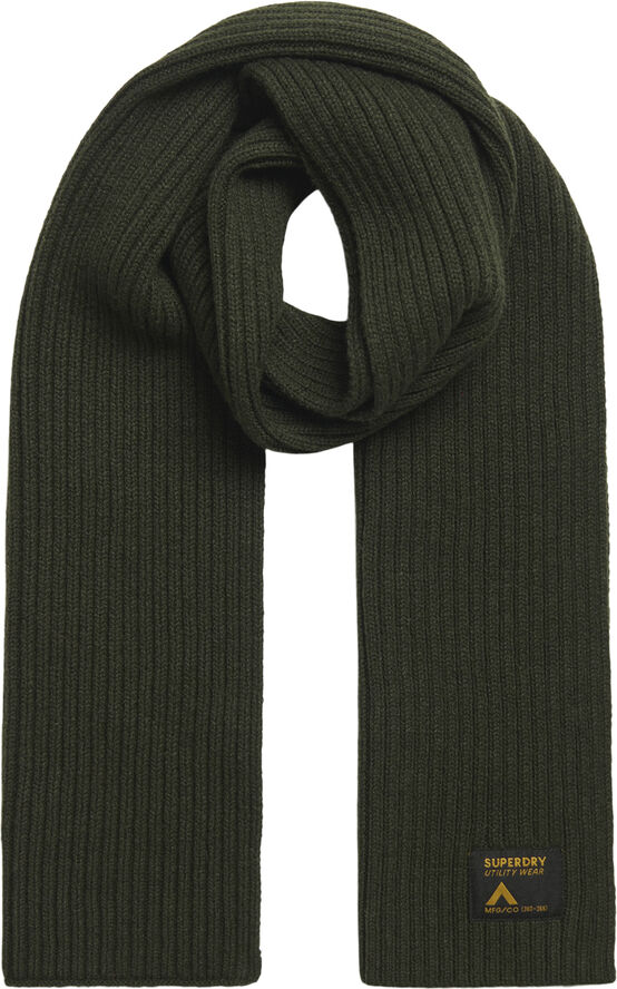 Superdry WORKWEAR KNITTED SCARF Surplus goods olive green