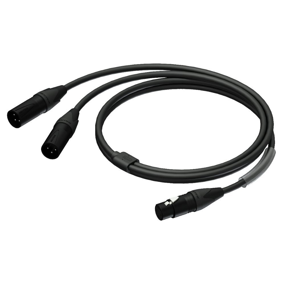 Procab PRA735 Prime XLR female - 2x XLR male 1.50 meter
