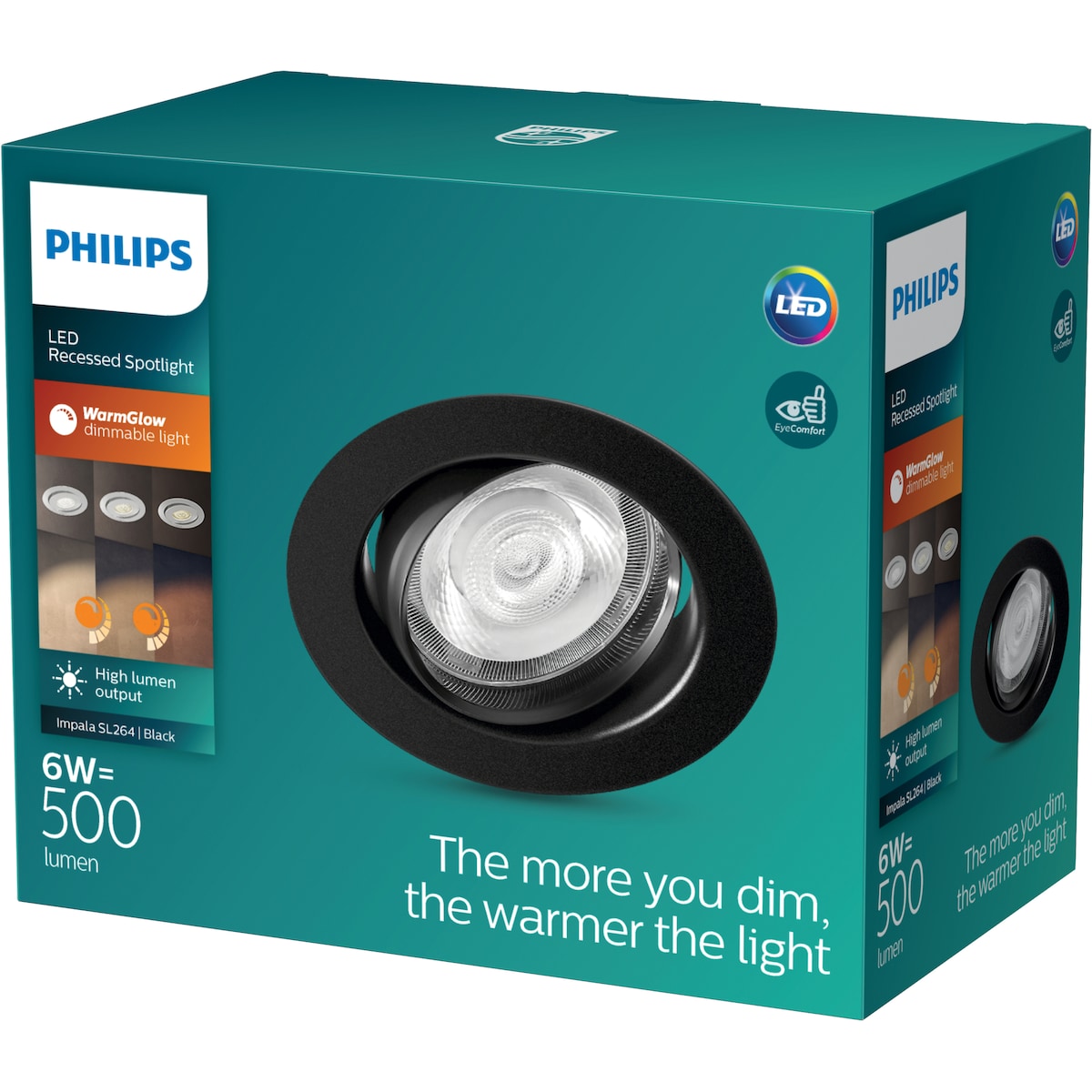 Philips Impala Ceiling spotlys 6W 1-pakning (sort)