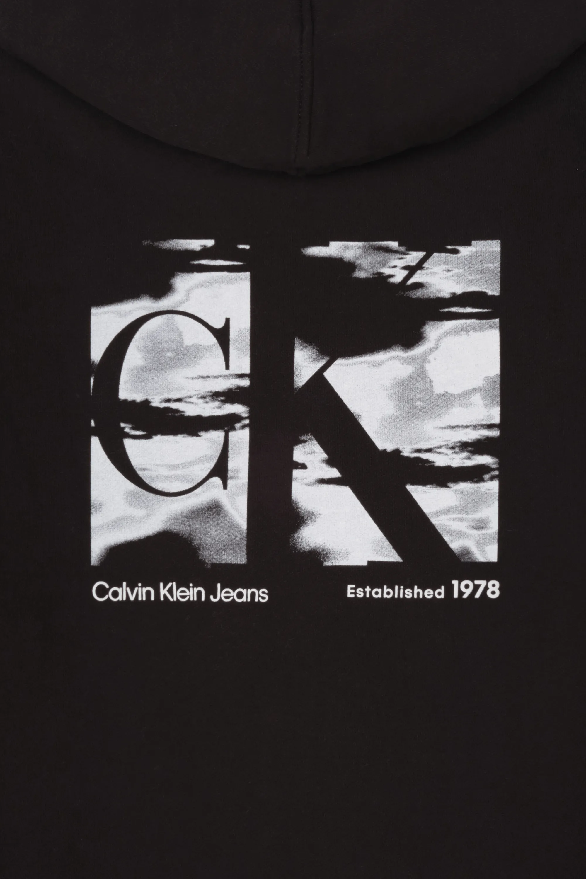 CALVIN KLEIN JEANS Hoodie  BIG BOX LOGO  Noir