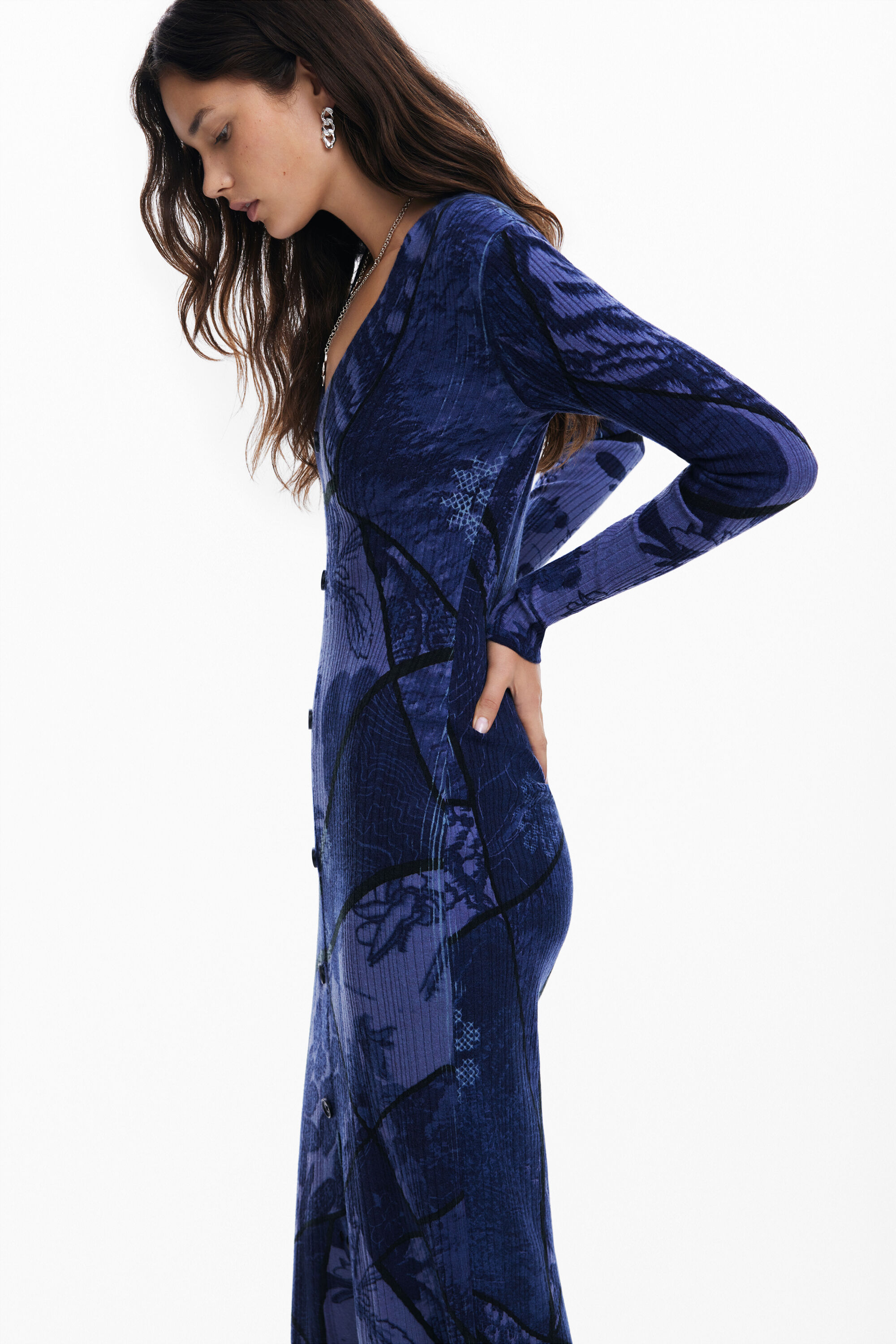 Vestido midi flores