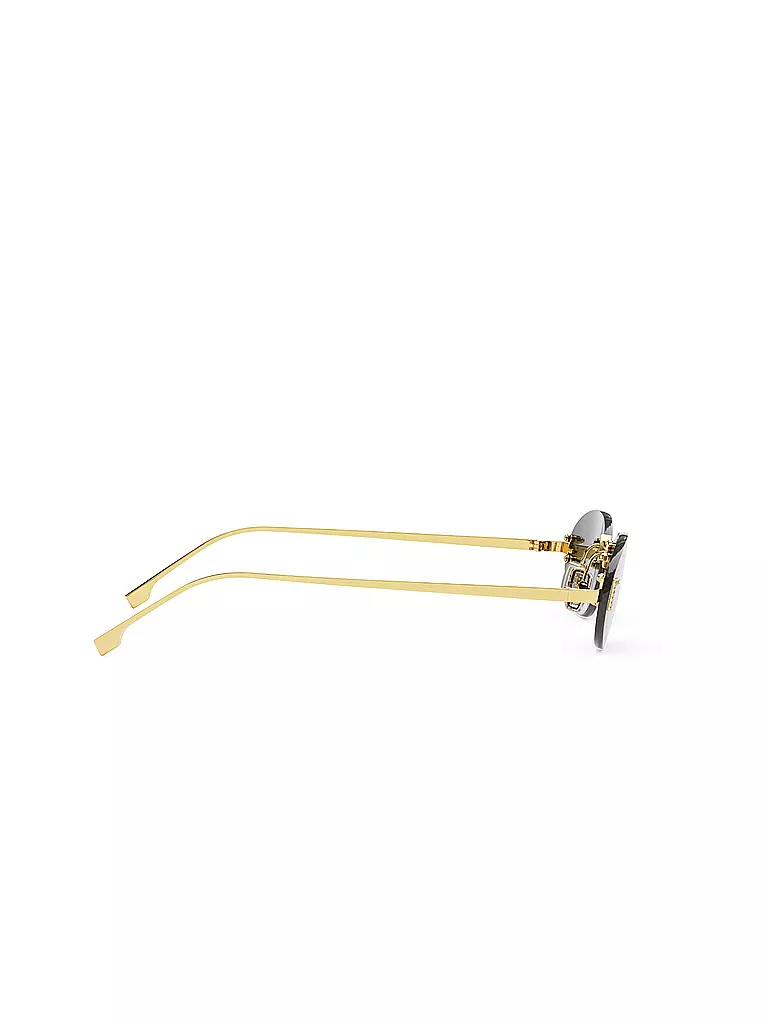 FENDI FENDI First Crystal goldene ovale Sonnenbrille gold