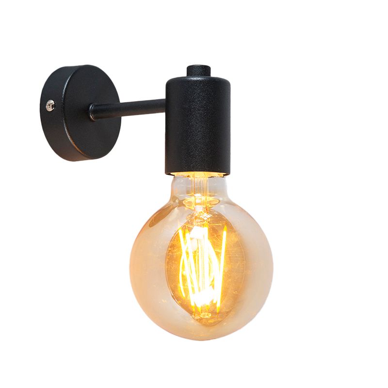 Industriële wandlamp zwart 13cm - Facil