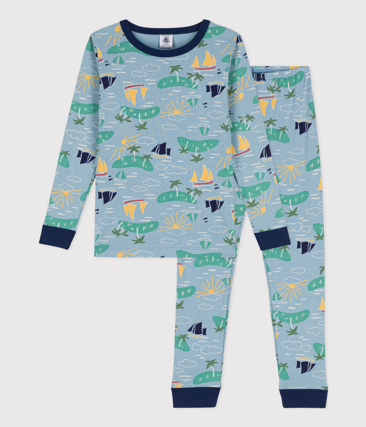 Pyjama ajusté explorateur en coton petite fille/petit garçon